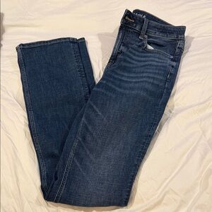American Eagle Outfitters Dark Indigo Short Stacked Jeans